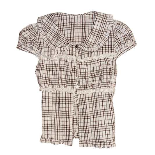 Checkered lace shirt