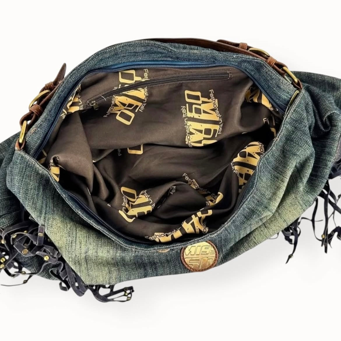 Miss sixty denim leather bag