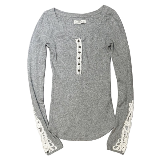 Abercrombie Fitch grey lace long sleeve