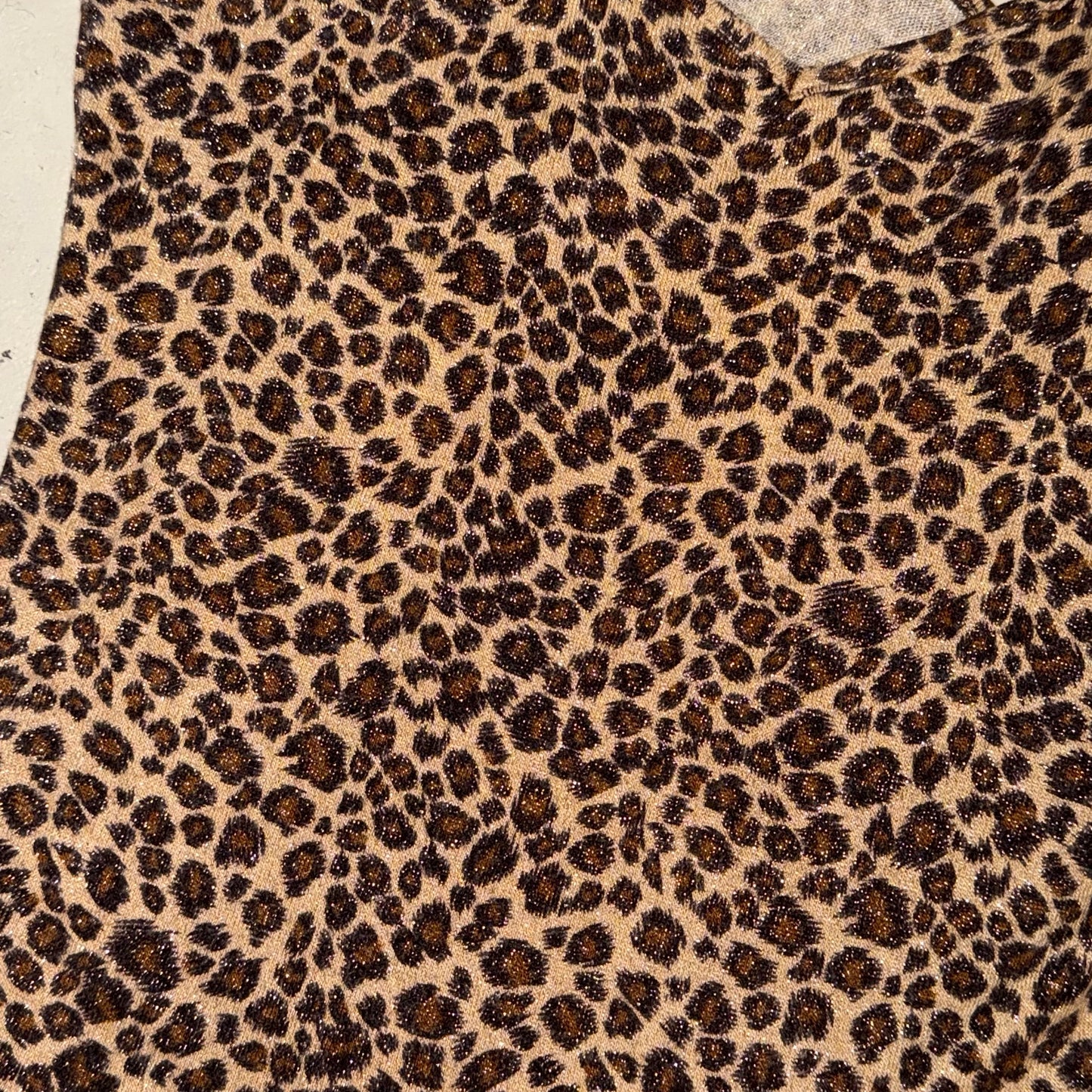 Glittering leopard print tank