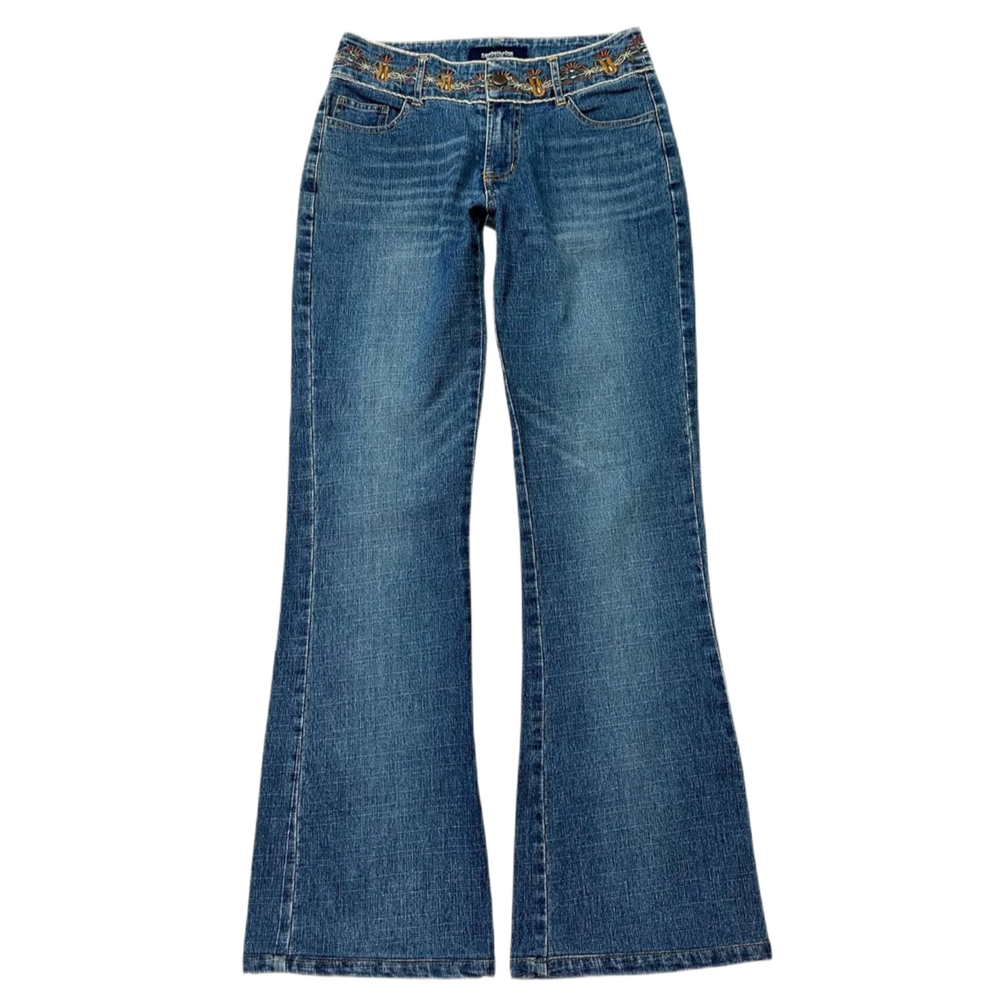 Embroidered low waist jeans