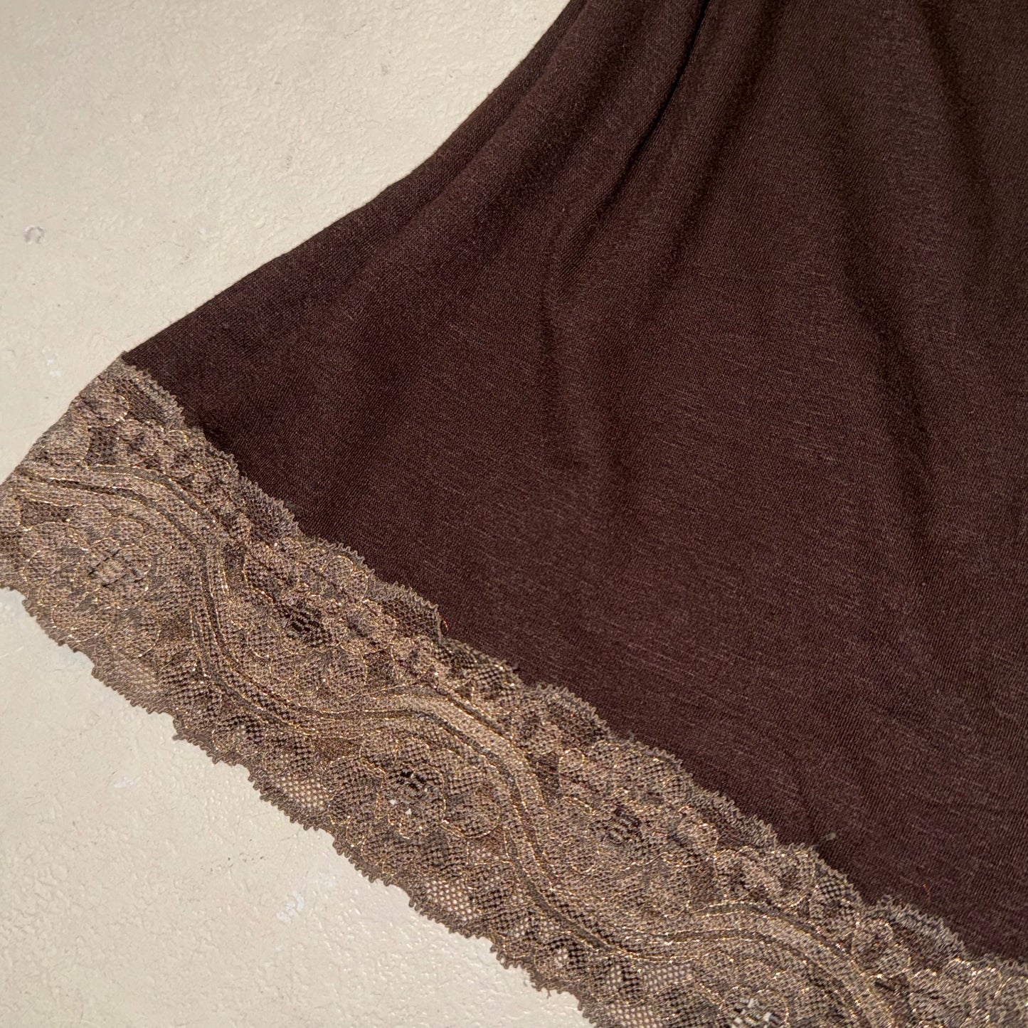 Axes whimsigoth brown lace halter cami