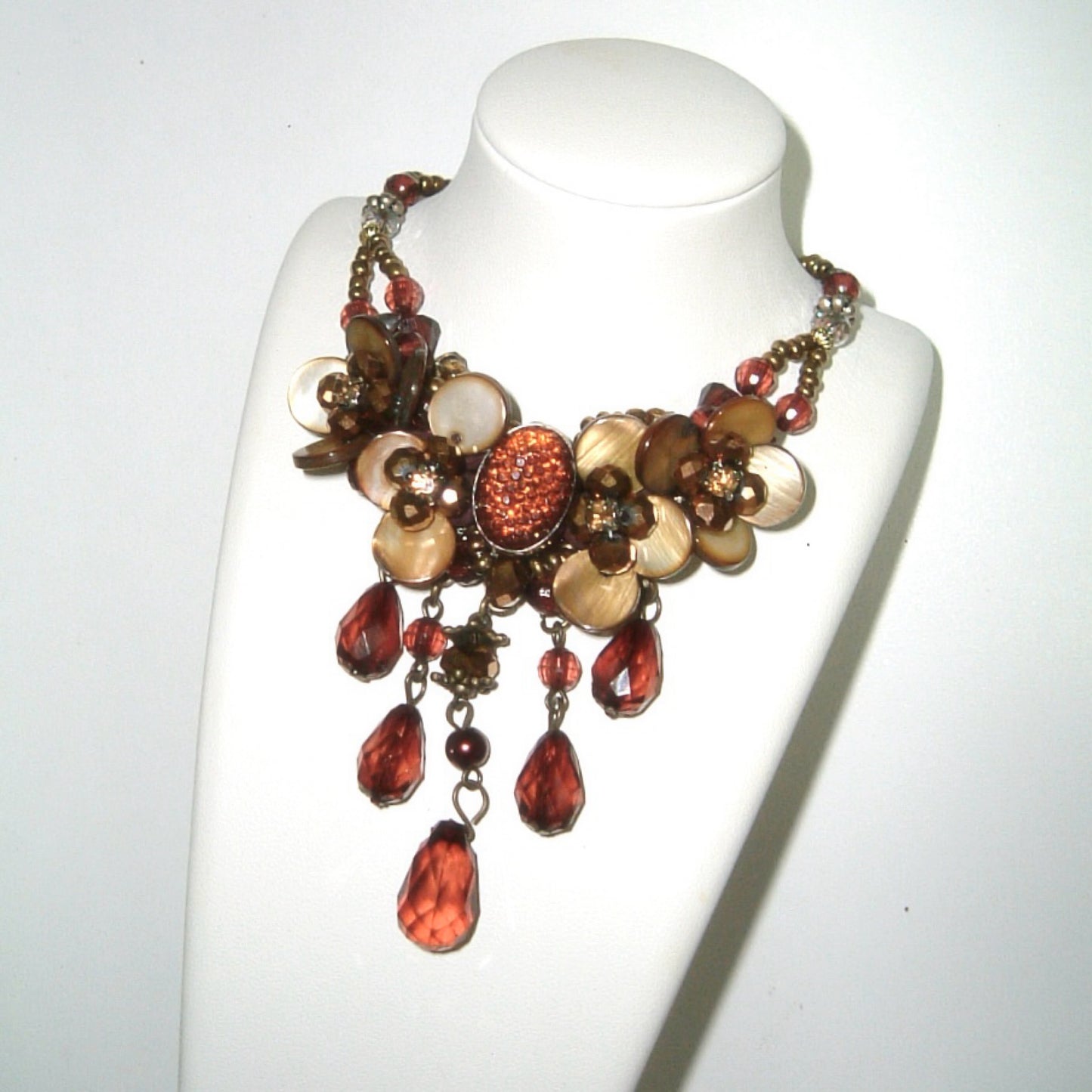 Brown bead necklace