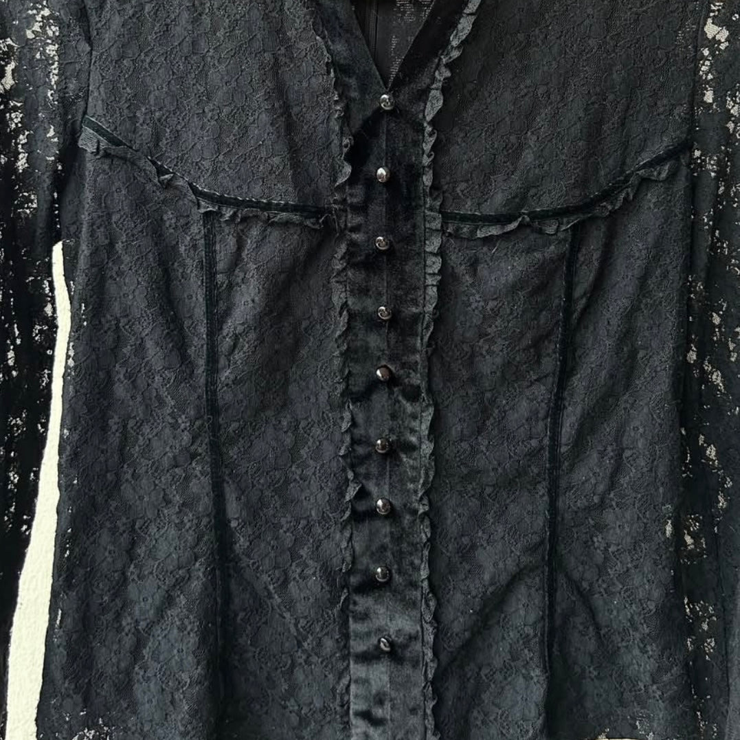 Black lace shirt