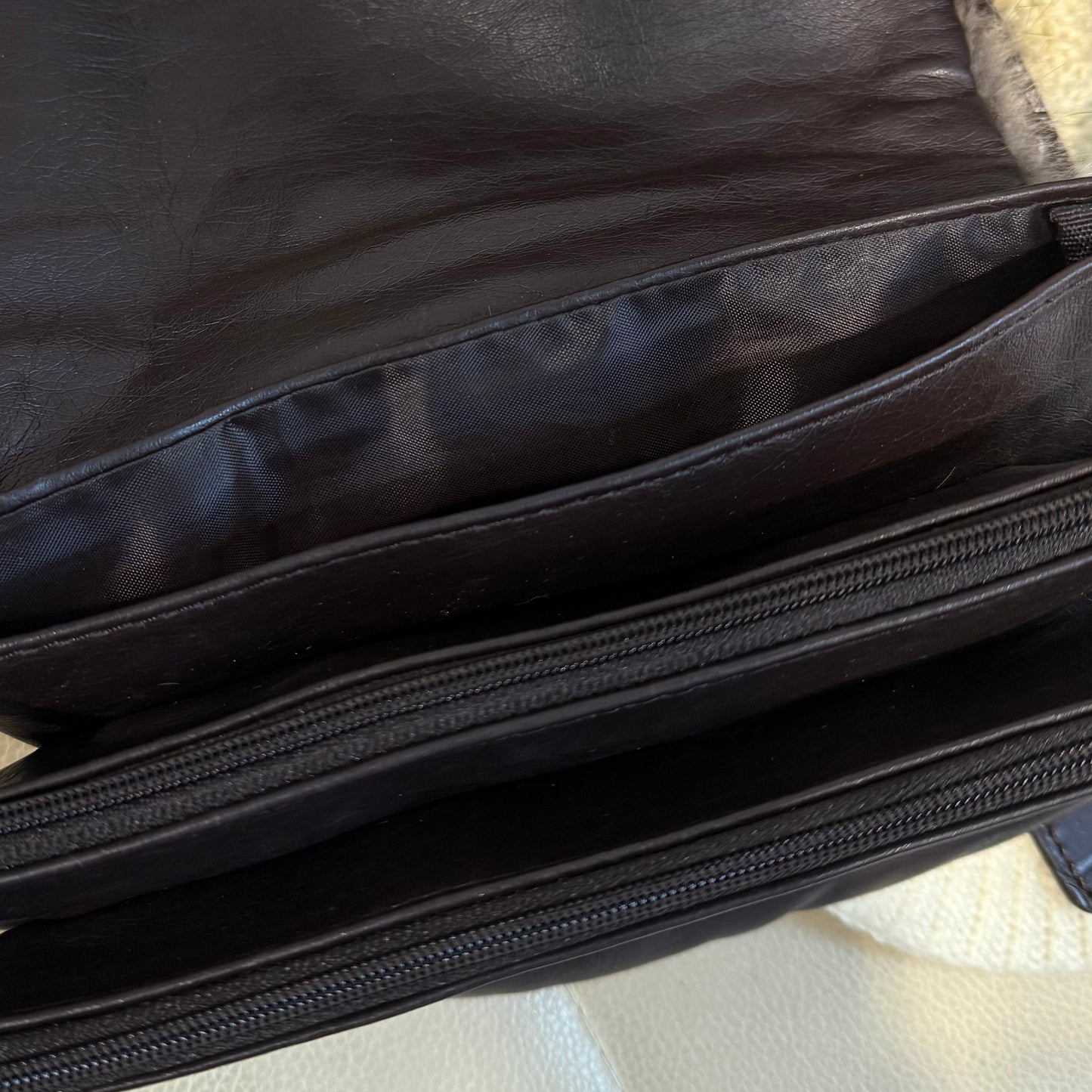 Fur leather fannypack