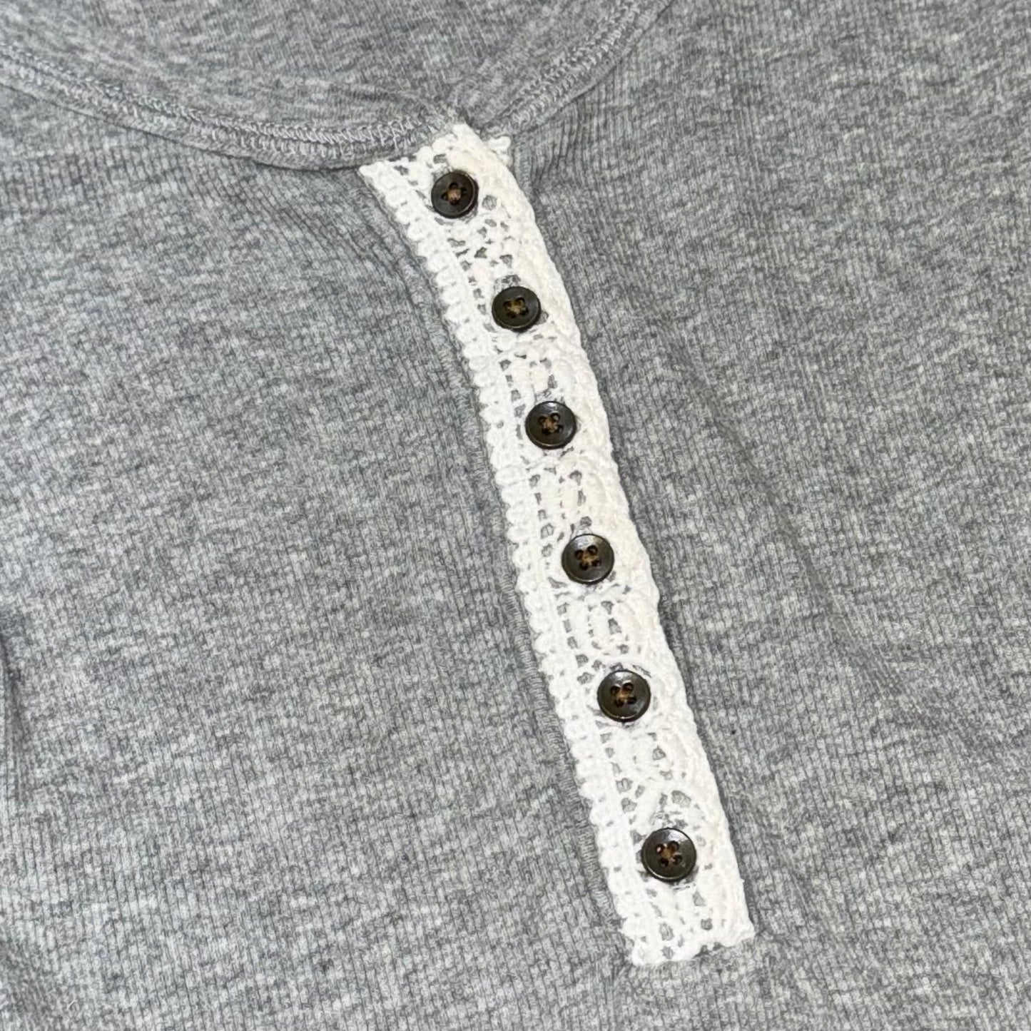 Abercrombie Fitch grey lace long sleeve