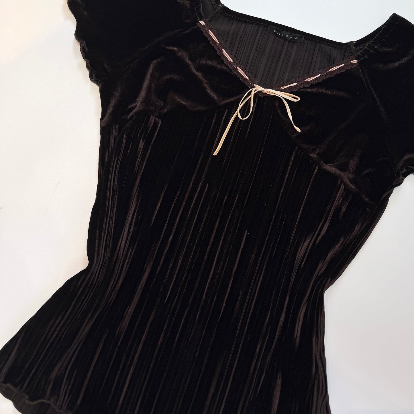 Brown velvet top