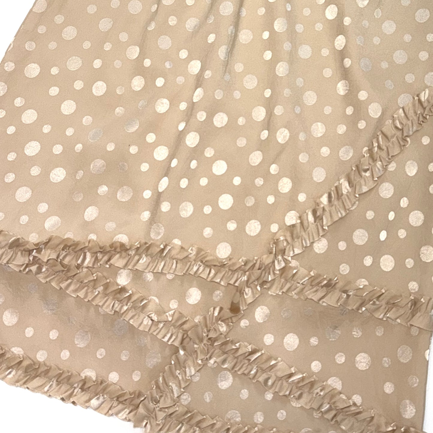 Beige polka dot ruffle skirt