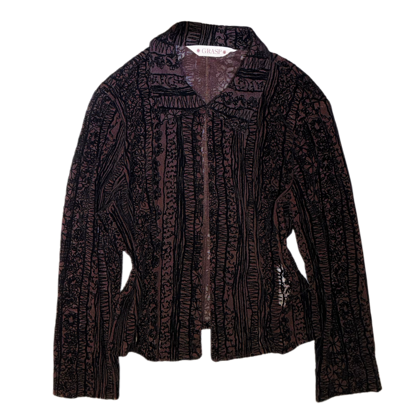 Grasp brown mesh shirt