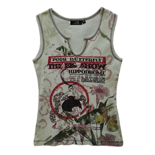 Poor butterfly green graphic top