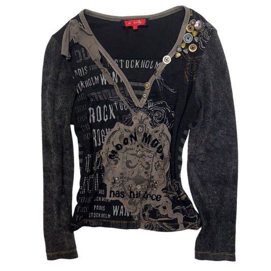 Derhy embroidered long sleeve