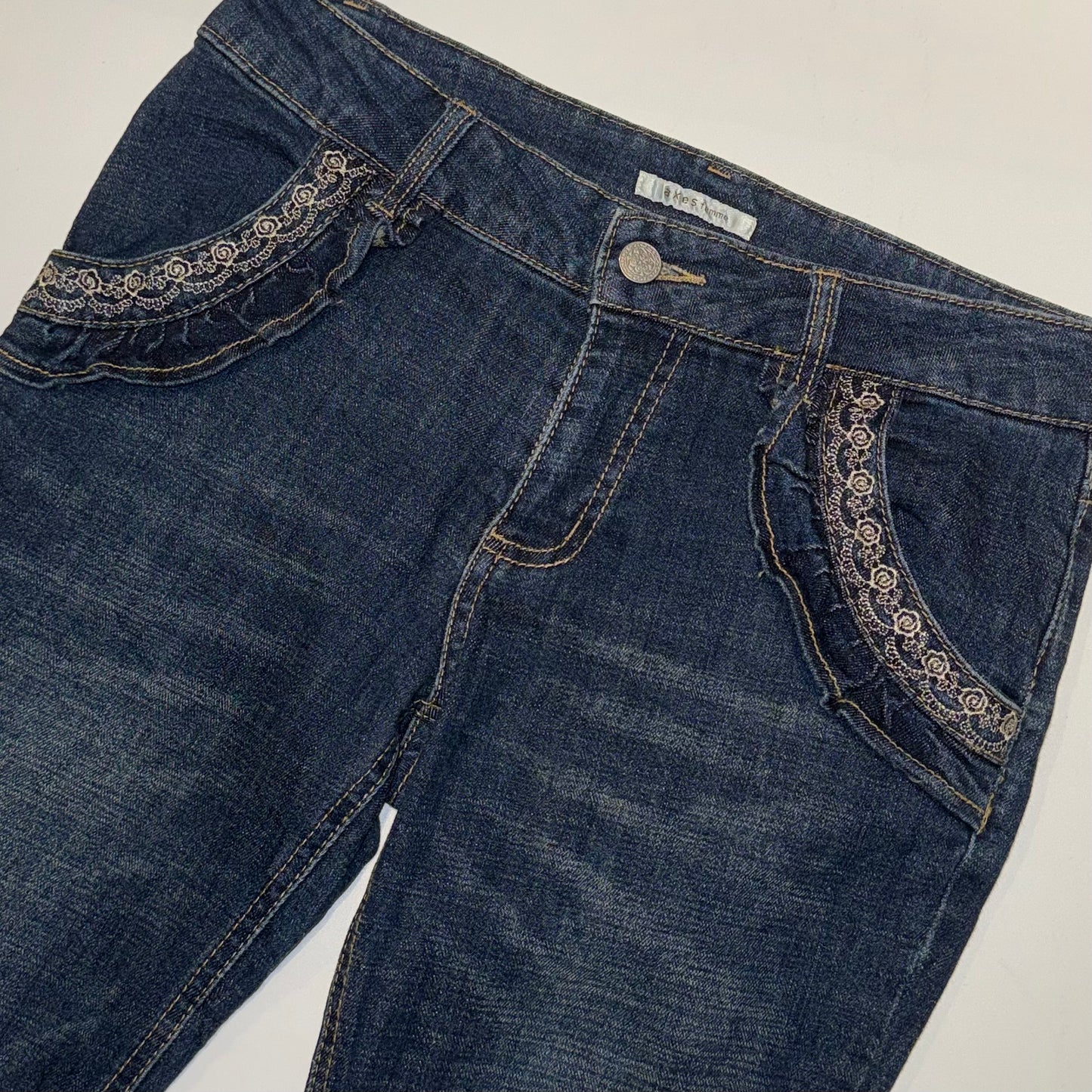 Axes denim lace capris