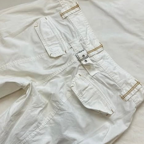 White cargo pants