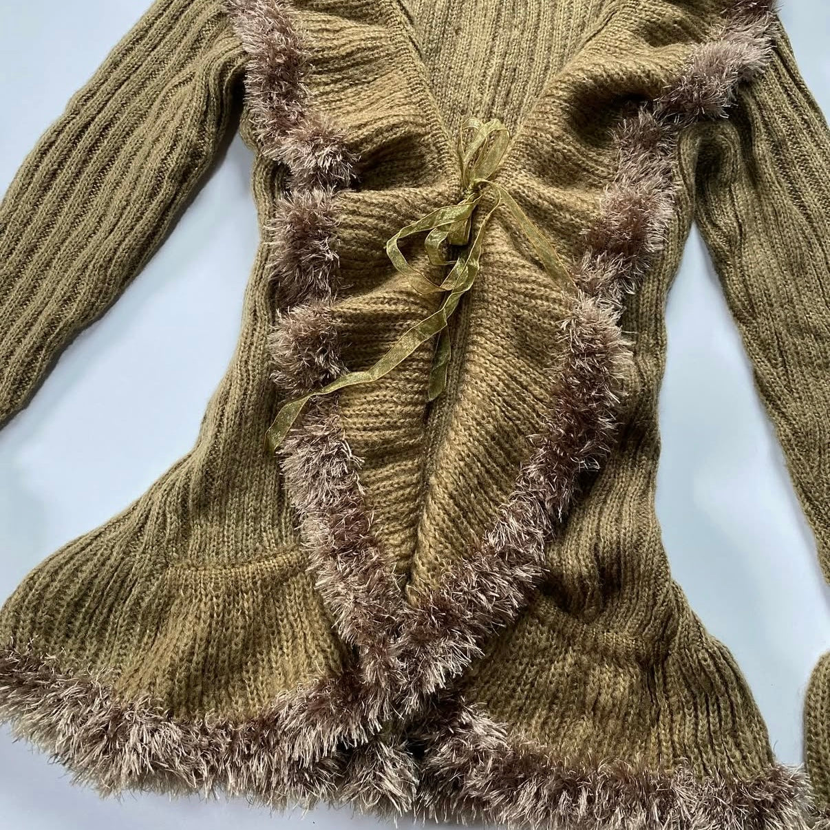 Brown knitted cardigan