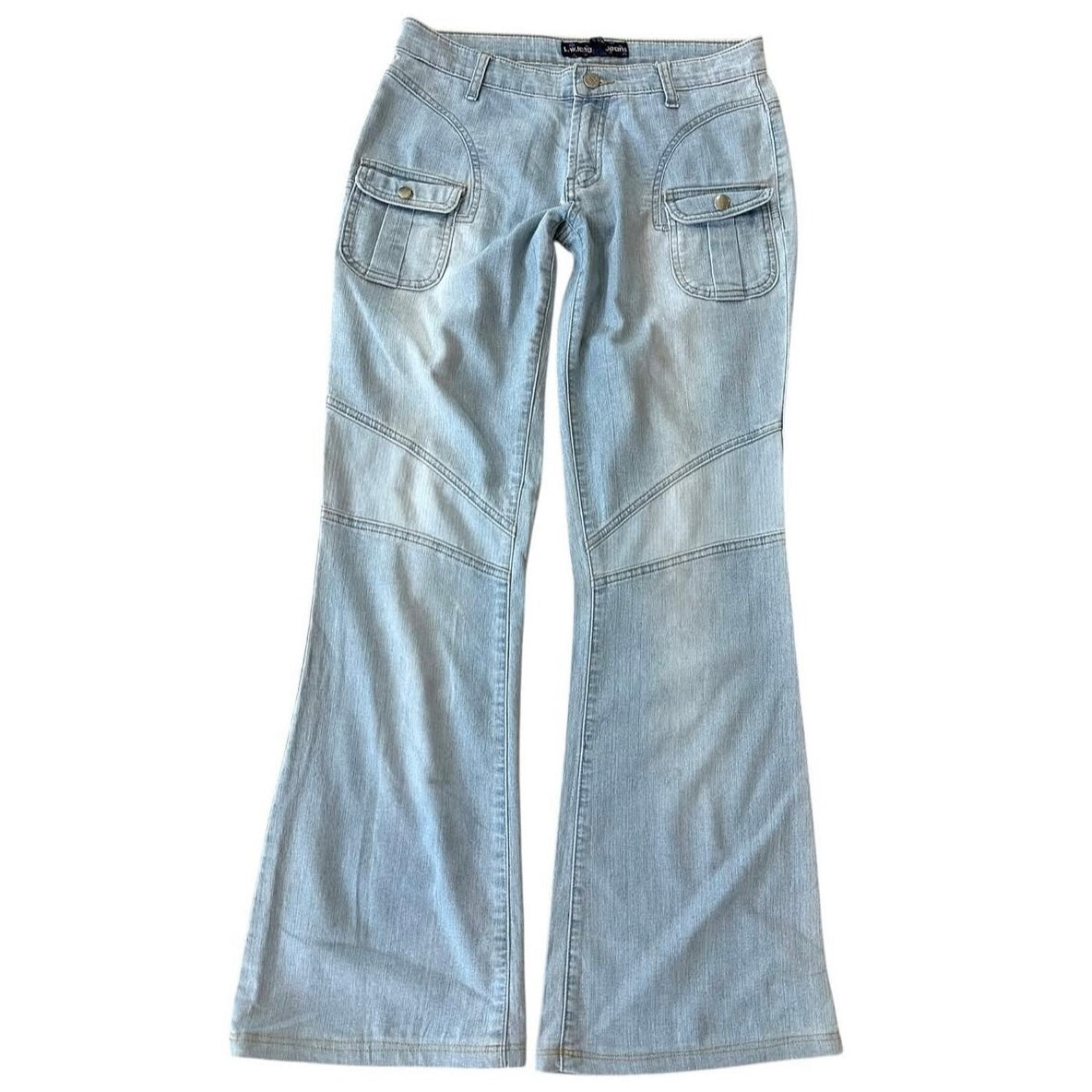 Low waist panel jeans