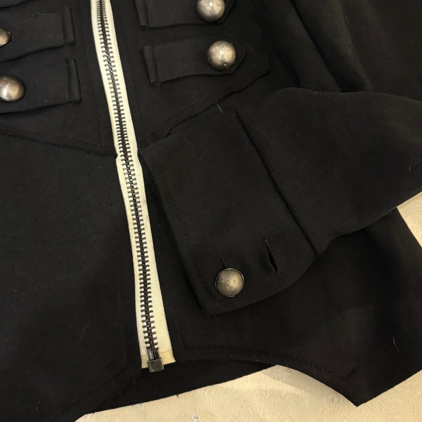 Black zip up napoleon jacket