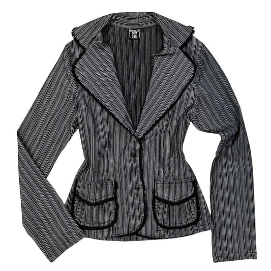 Detail girl striped lace outer