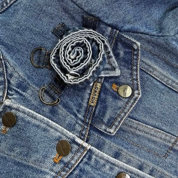 Rose denim jacket