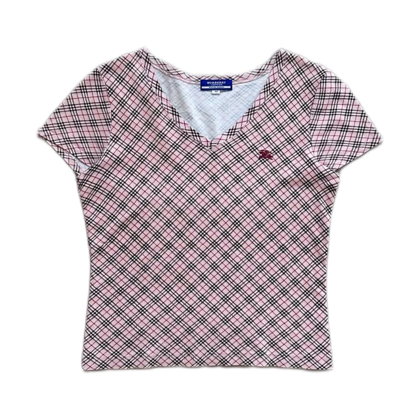 Pink Burberry nova v-neck top