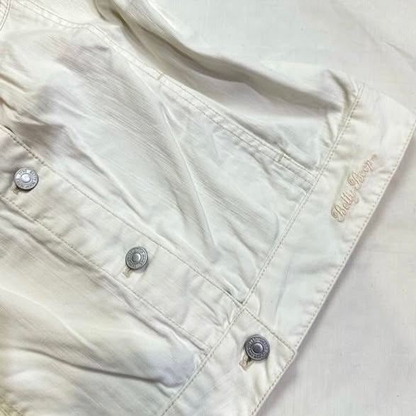 Betty Boop white denim button up top