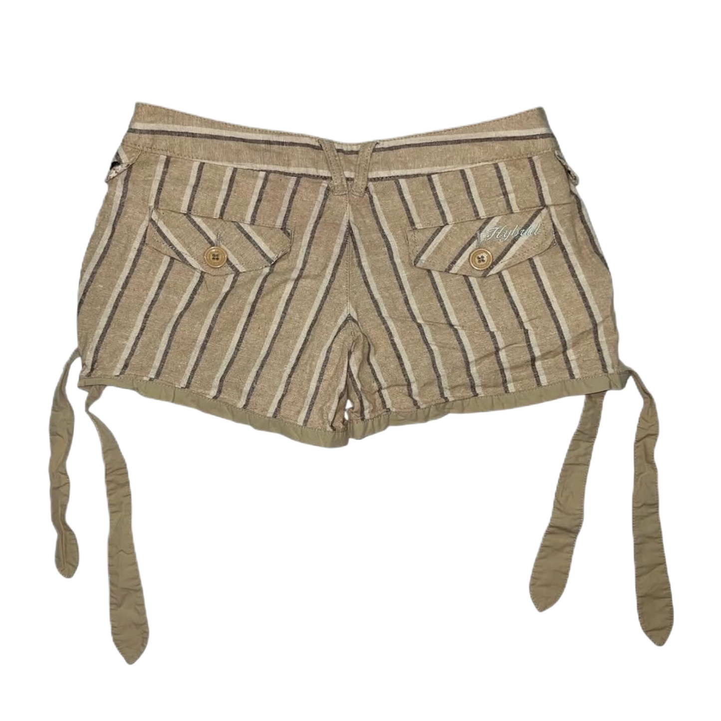 Beige striped shorts