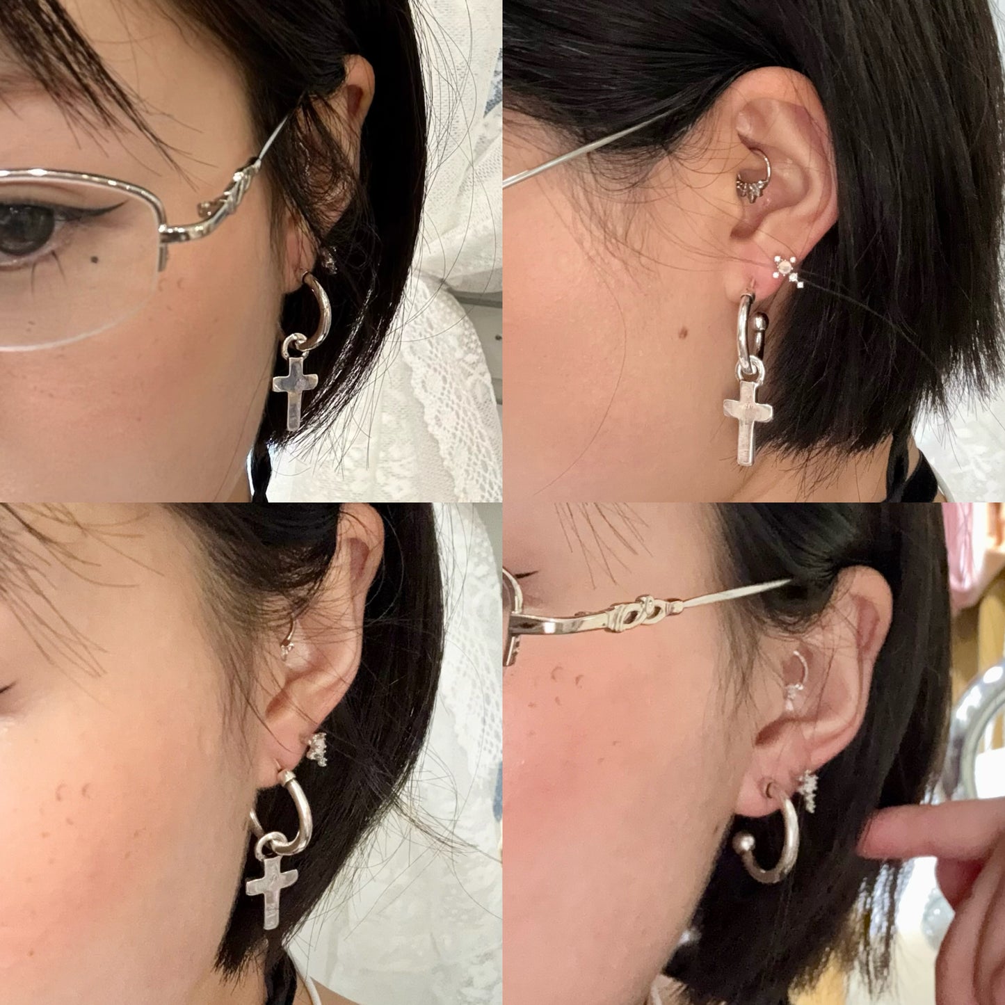 Cross earrings