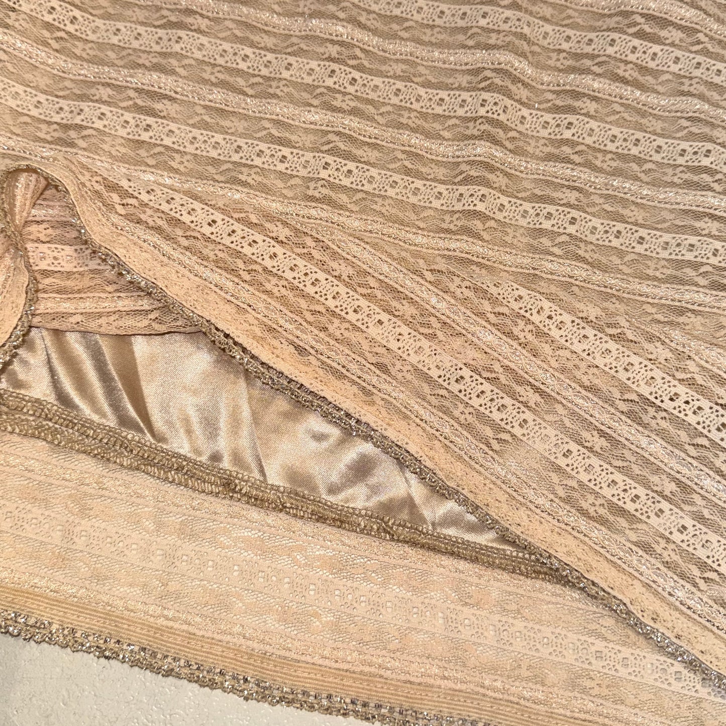 Beige lace skirt