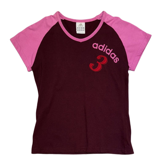 Adidas purple brown top