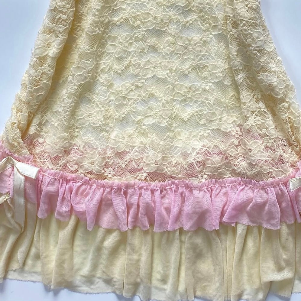 Beige lace dress