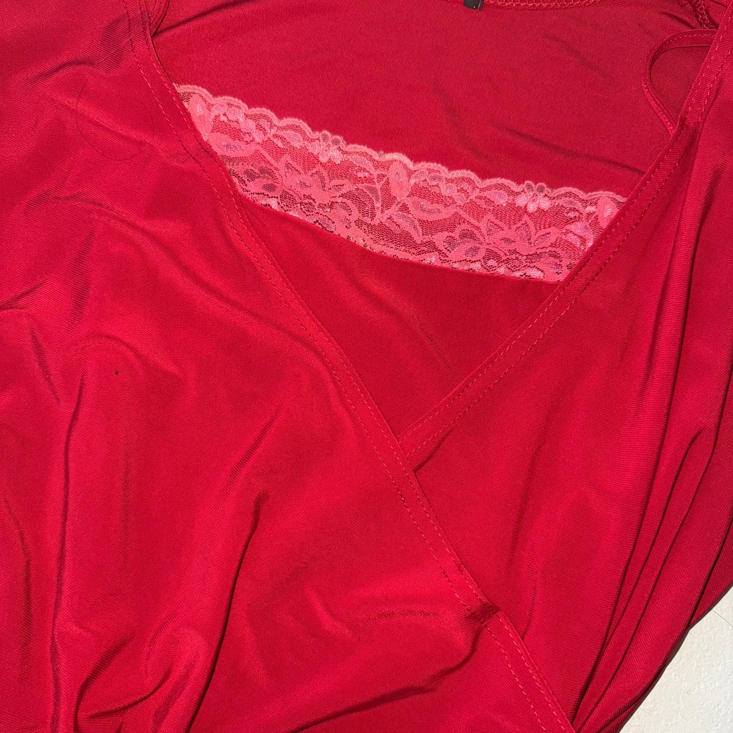 Red layered top