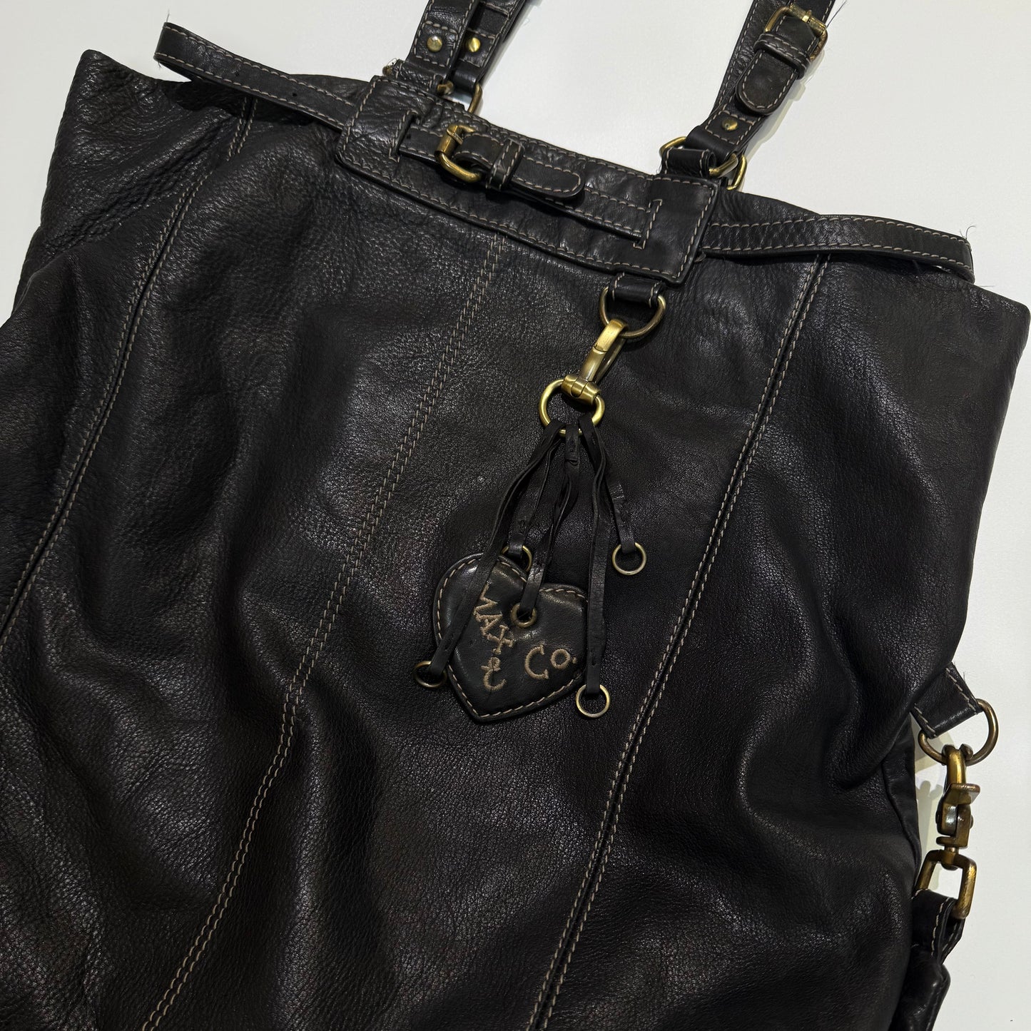 Max & Co black leather shoulder bag