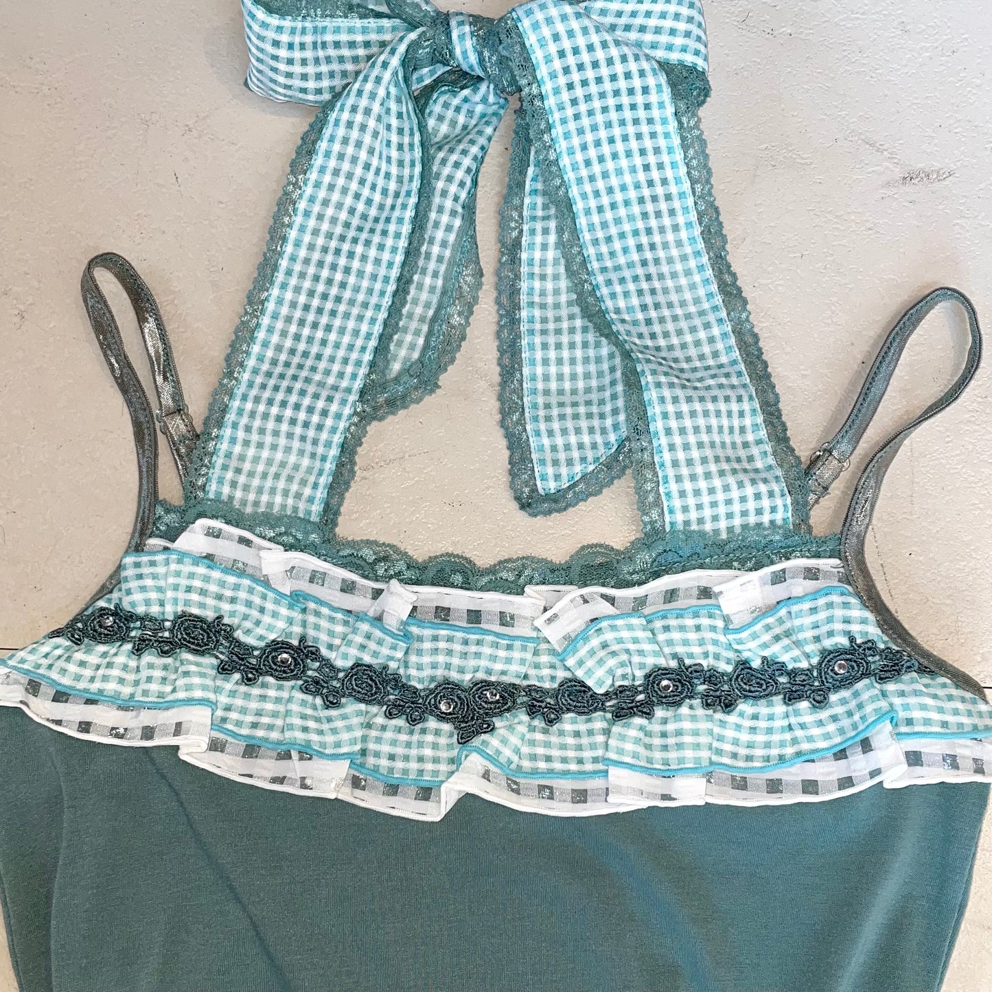 Axes green checkered cami