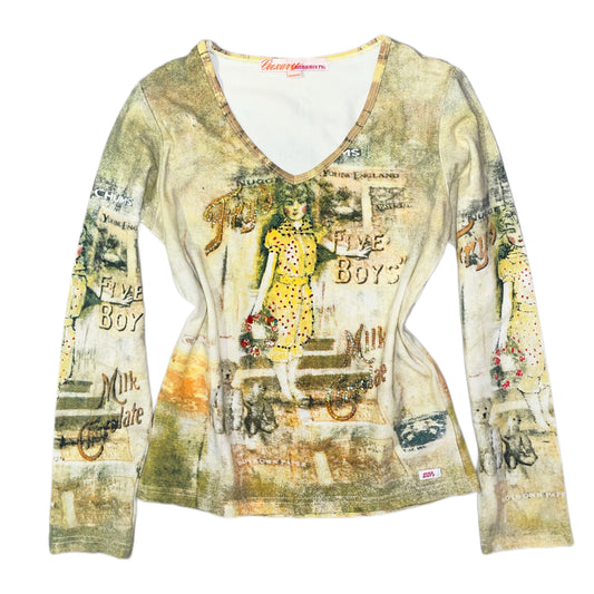 Miss sixty” five boys” embroidered long sleeve