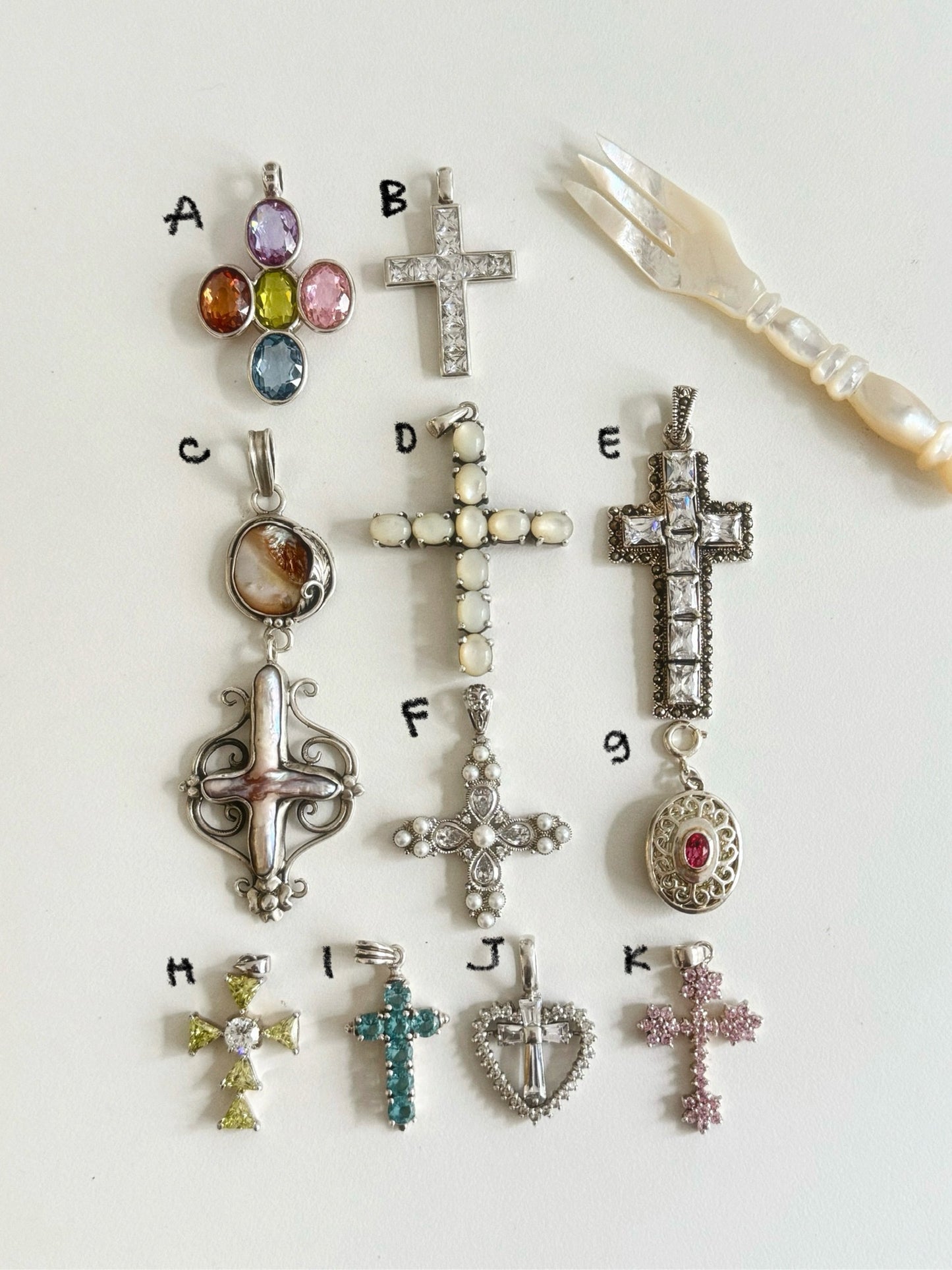 Vintage cross necklaces