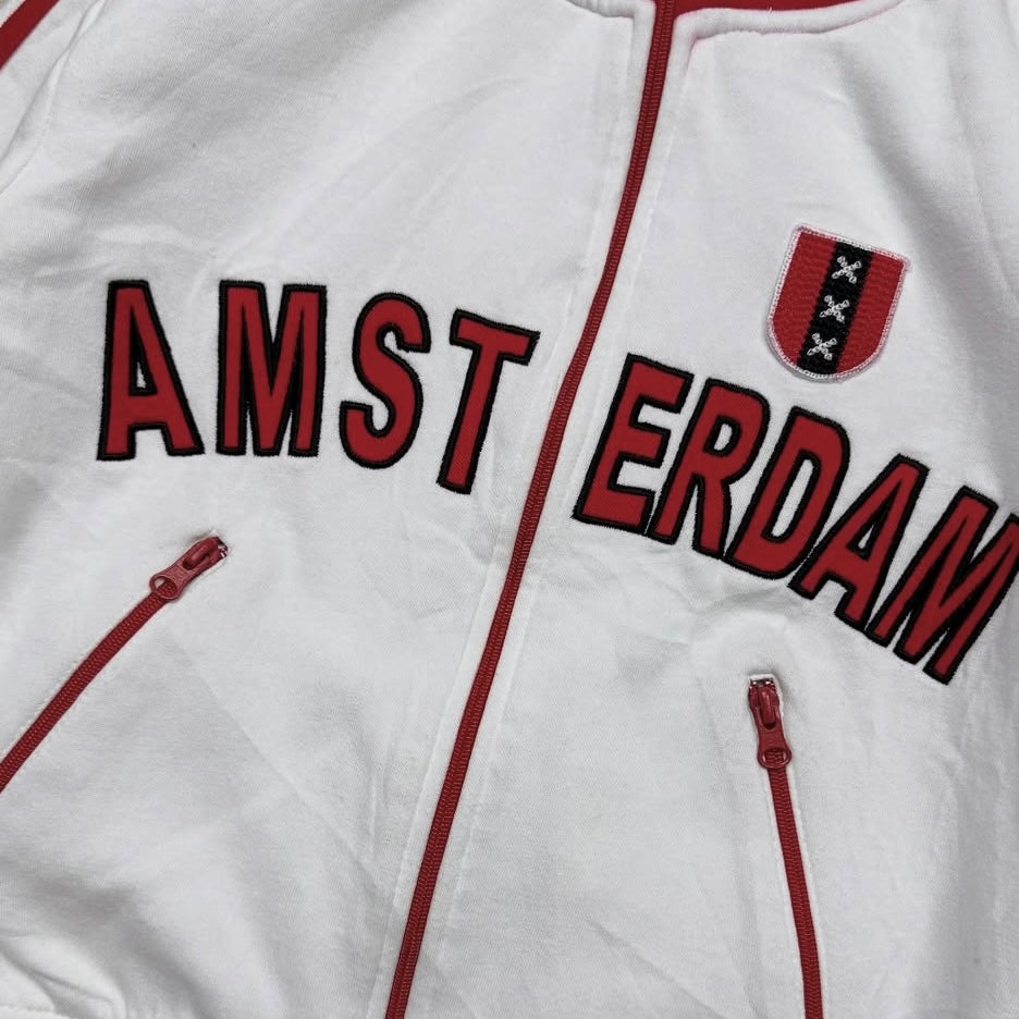 Amsterdam red white zip jacket