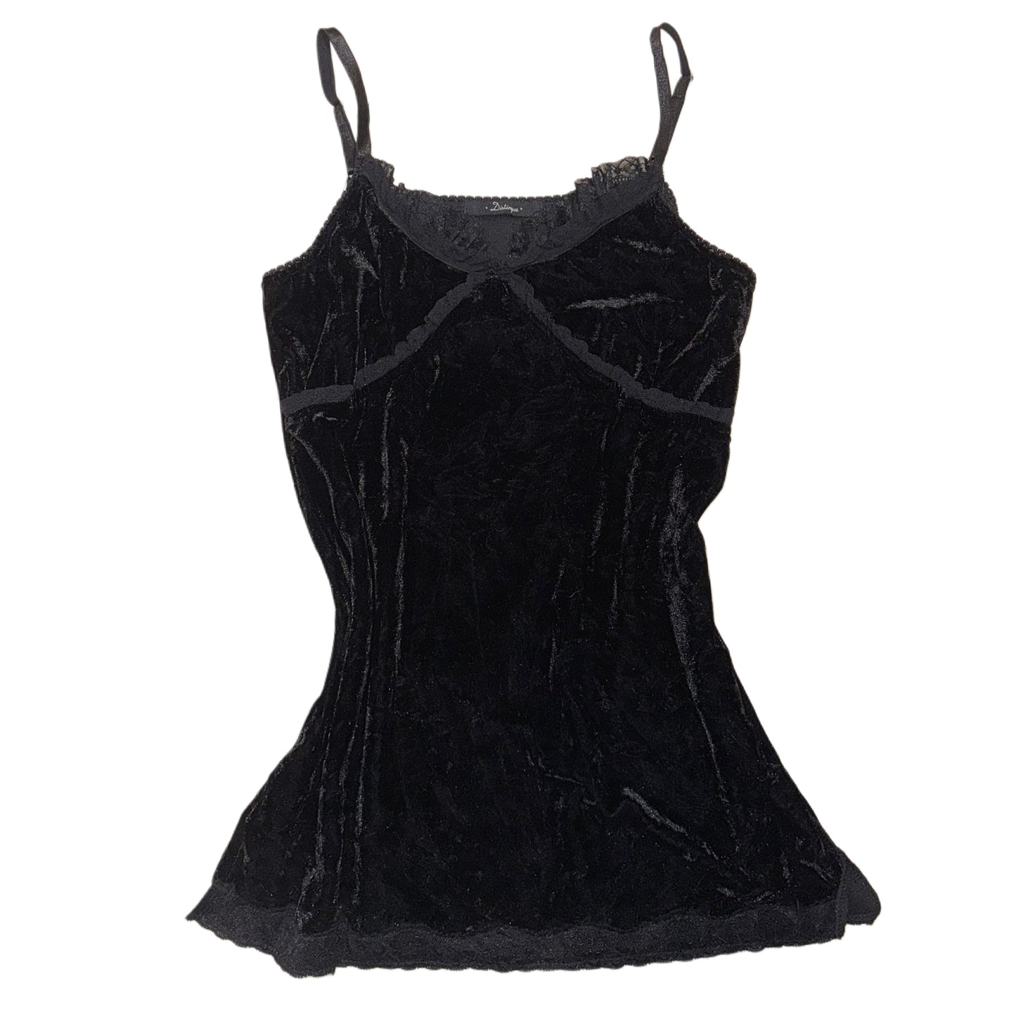 Black velvet lace tank