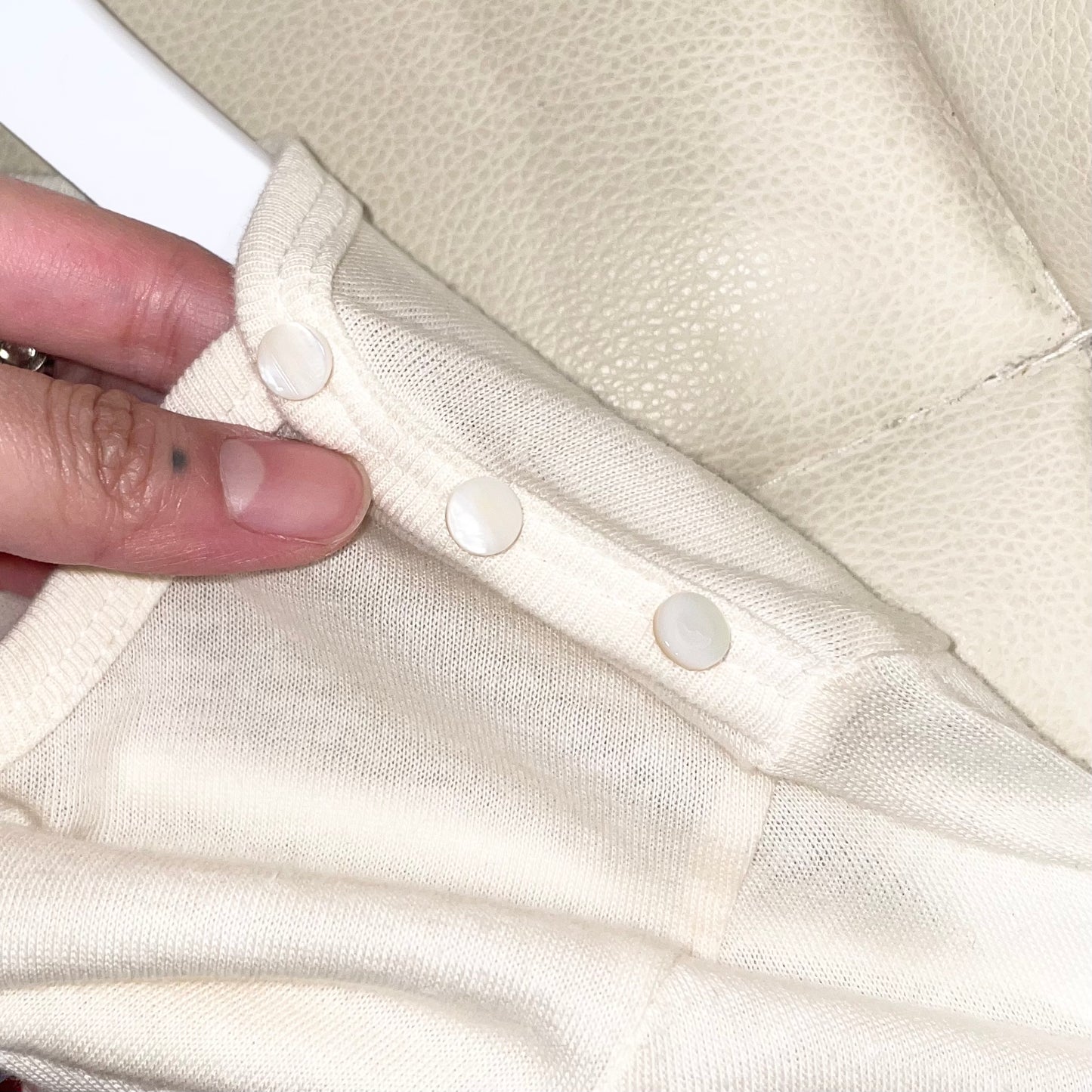 Juicy Couture buttons beige long sleeve