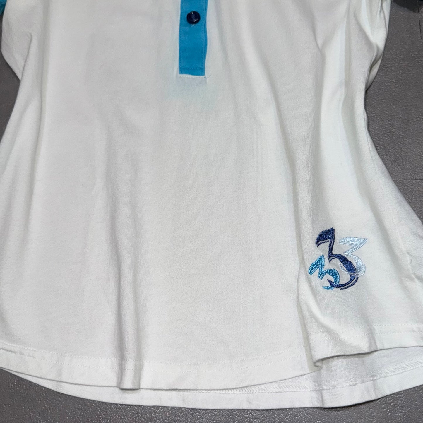 Adidas baby blue white top