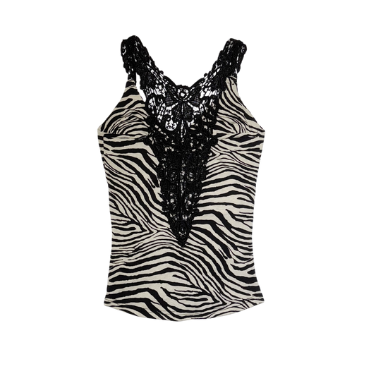 Zebra lace top