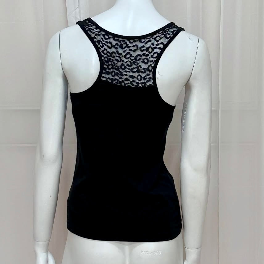 Playboy leopard print lace tank