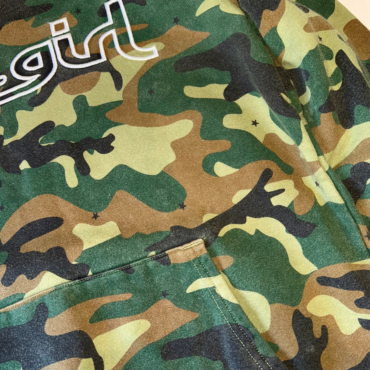 X-Girl camo star hoodie