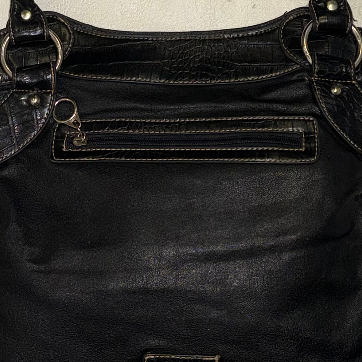 Black rivets bag