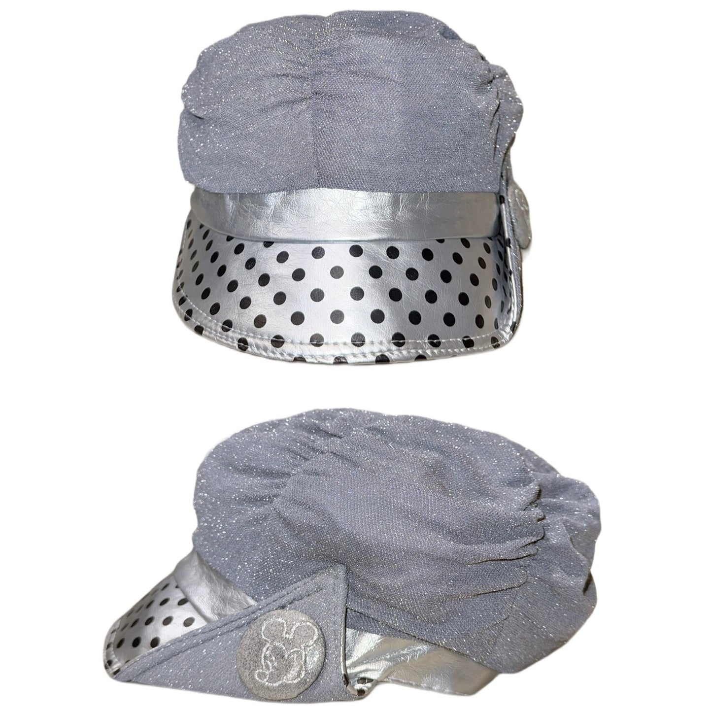 Sliver glittering ruffle hat