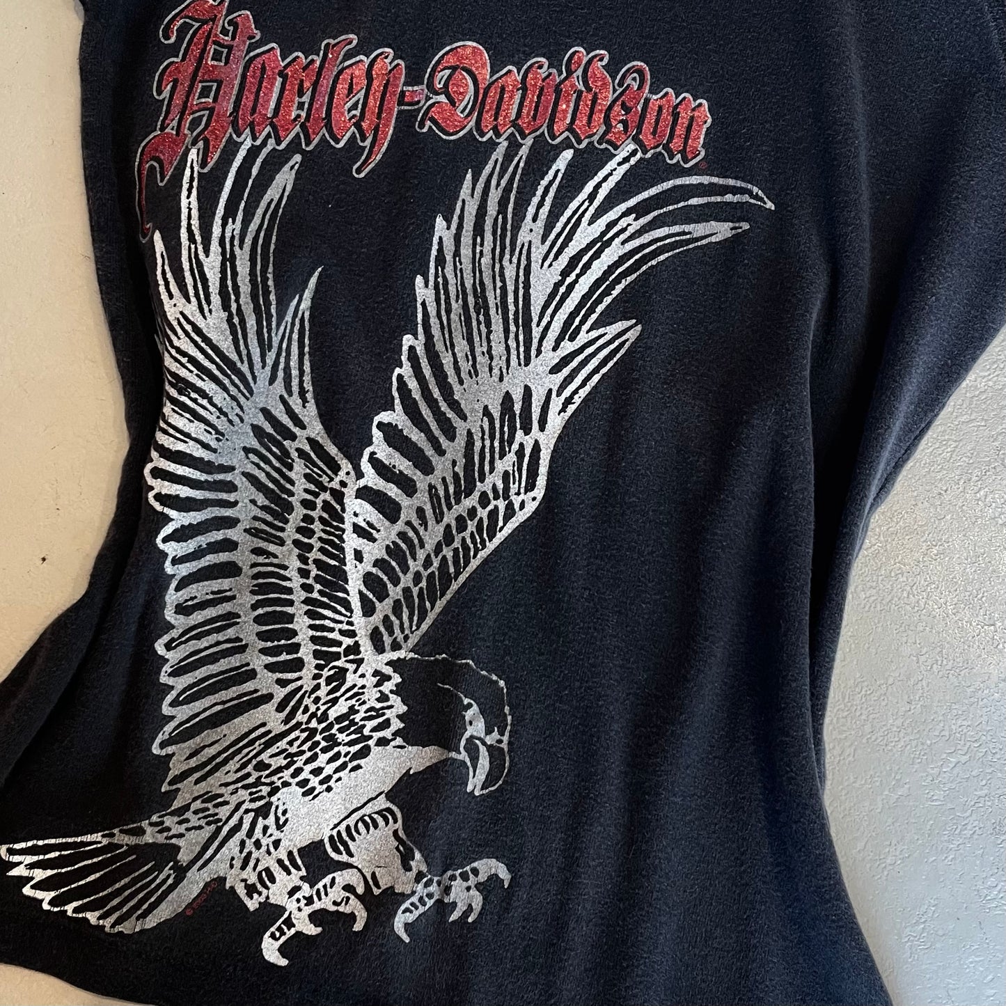 Harley Davidson eagle black top