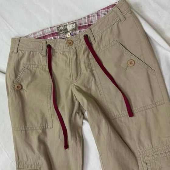 beige low waist pants