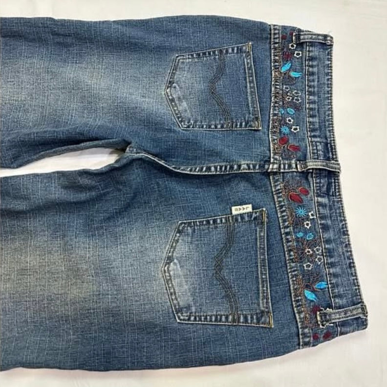 Embroidered jorts
