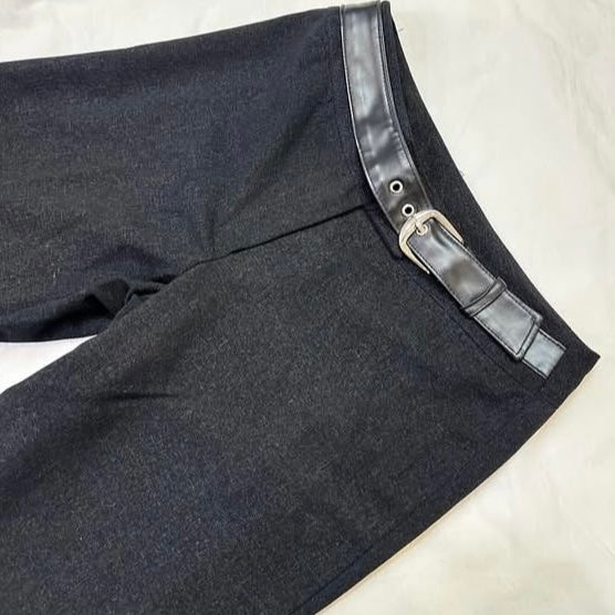 Black pants with belt