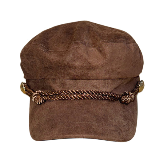 Brown suede hat
