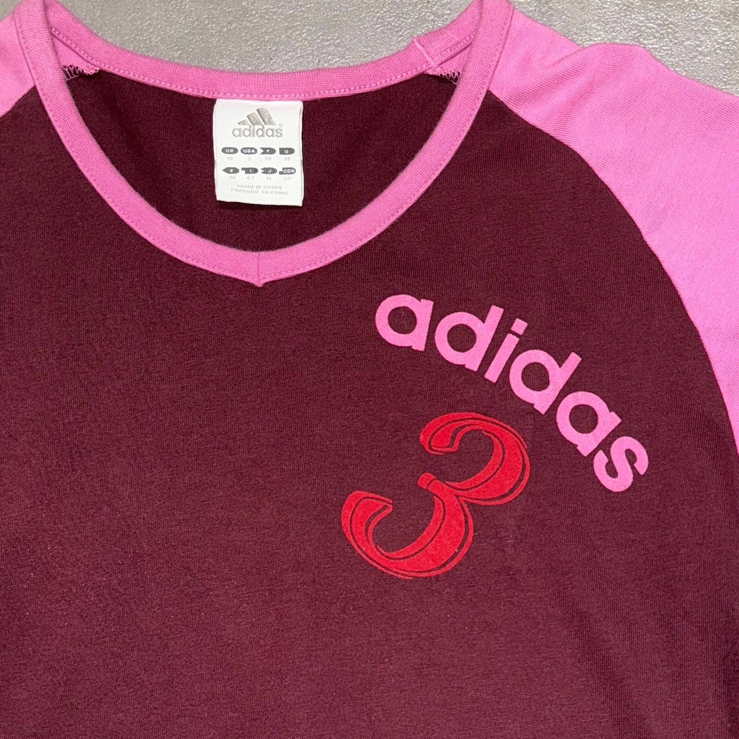 Adidas purple brown top