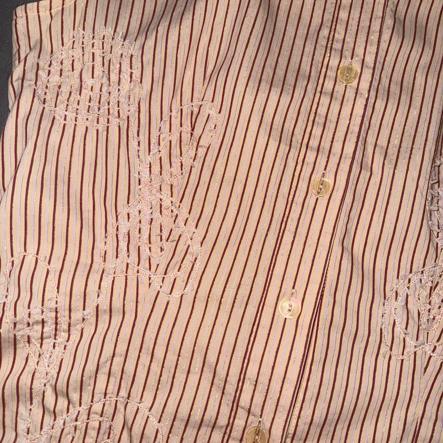 Stripes embroidered shirt